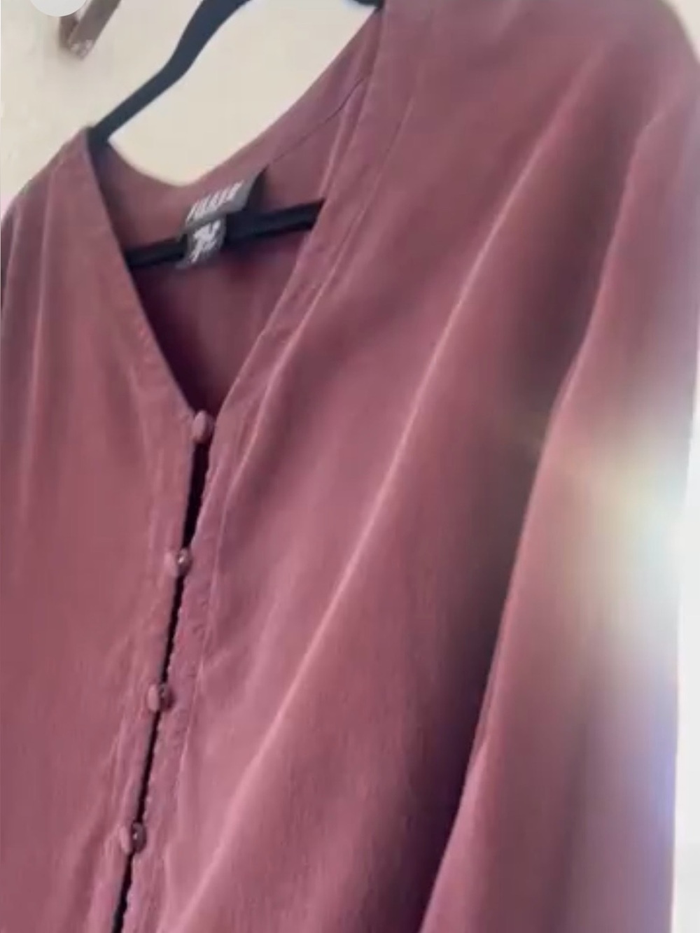 Eileen Fisher L Women's Burgundy Top